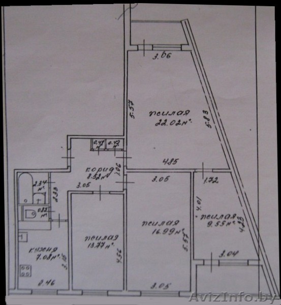 ПРОДАМ 4-комн.кв. ул. Багратиона 2й пер., 19 - Изображение #1, Объявление #52112