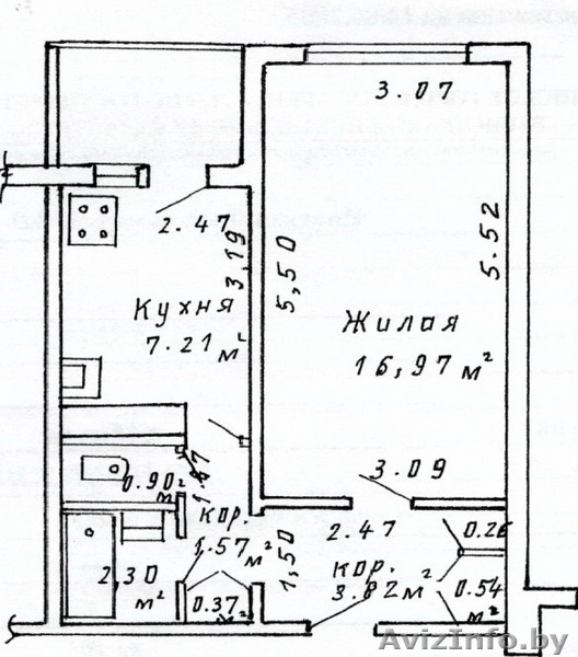 Продаю однокомнатную квартиру по Якубовского - Изображение #1, Объявление #77216