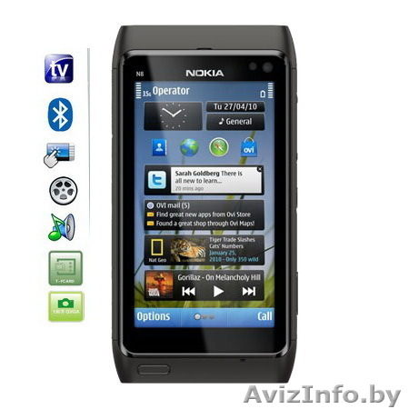 Мобильный телефон Nokia n8 на 2 сим карты c Wi-Fi - Изображение #1, Объявление #123160