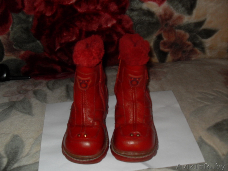 красные сапоги зимние - Изображение #1, Объявление #122125