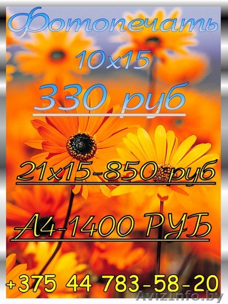 Печать фото Минск - Изображение #1, Объявление #255586