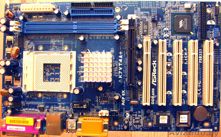 ASRock K7VT4A PRO/L SocketA(462  AGP+LAN SATA USB2.0 ATX 2DDR, - Изображение #1, Объявление #451168
