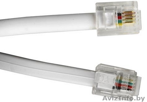 ТЕЛЕФОННЫЙ КАБЕЛЬ RJ-12. ЛЮБАЯ ДЛИННА. ОБЖИМ.  - Изображение #1, Объявление #482419