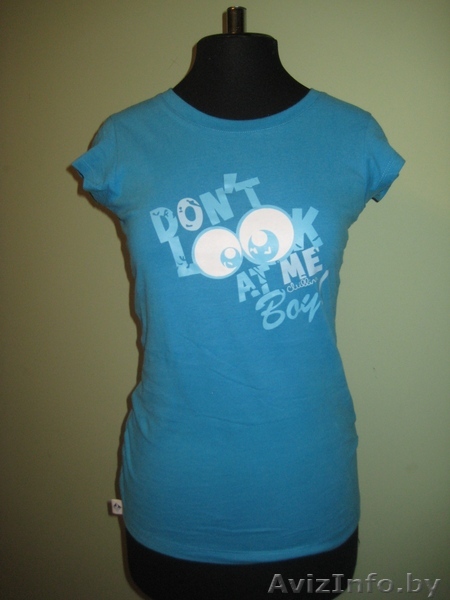 Майка голубая с рисунком - Изображение #1, Объявление #487525