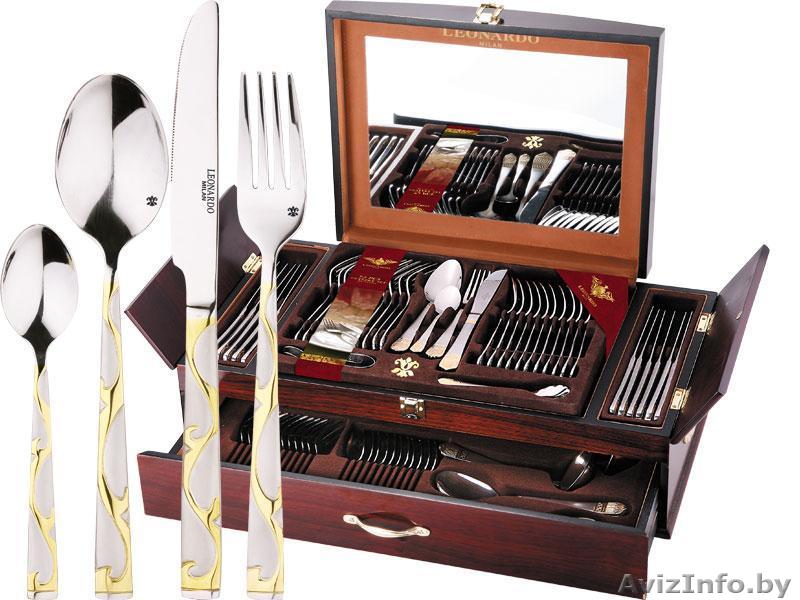 Набор столовых приборов «Leonardo Gold» 72 предмета. доставка по Минску и РБ - Изображение #1, Объявление #653047