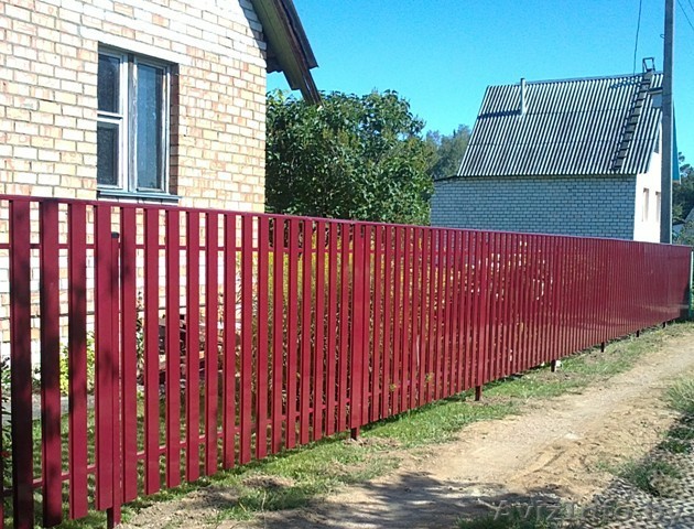 Заборы оцинкованные из металлического штакетника - Изображение #1, Объявление #811653