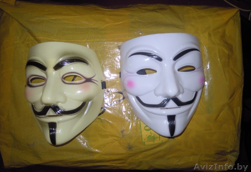 Маска Гая Фокса, Guy Fawkes Mask, ОПТОМ - Изображение #1, Объявление #805007