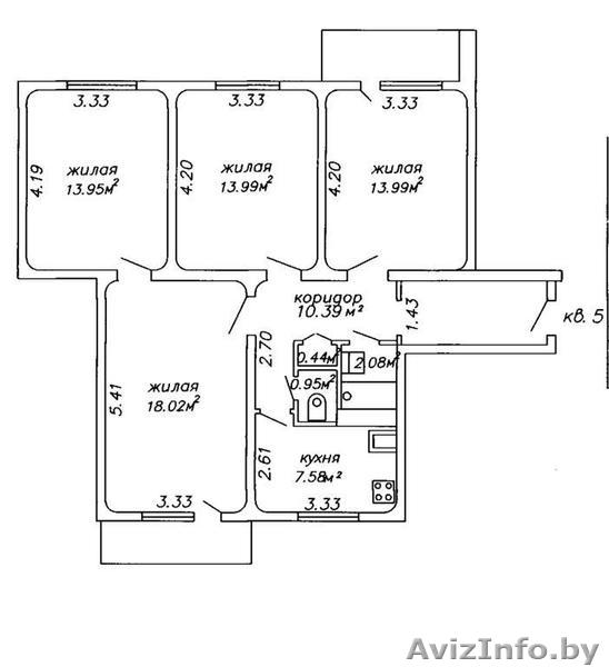Продам 4х. комнатную квартиру или обменяю на 2х. комнатную - Изображение #1, Объявление #823512