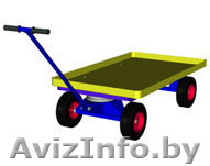 Тележка платформенная усиленная с поворотной осью серии ТПО на 900 кг. - Изображение #1, Объявление #846865