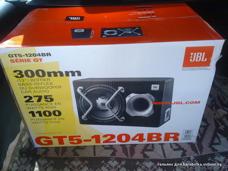 Авто.сабвуфер корпусной JBL GT5-1204 BR на 1100W - Изображение #1, Объявление #895795