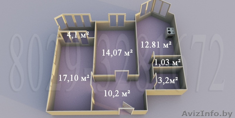 ПРОДАЕТСЯ 2-КОМНАТНАЯ КВАРТИРА В ЗЕЛЕНОМ БОРУ (РАЙОН БОРОВЛЯНЫ) - Изображение #1, Объявление #979775