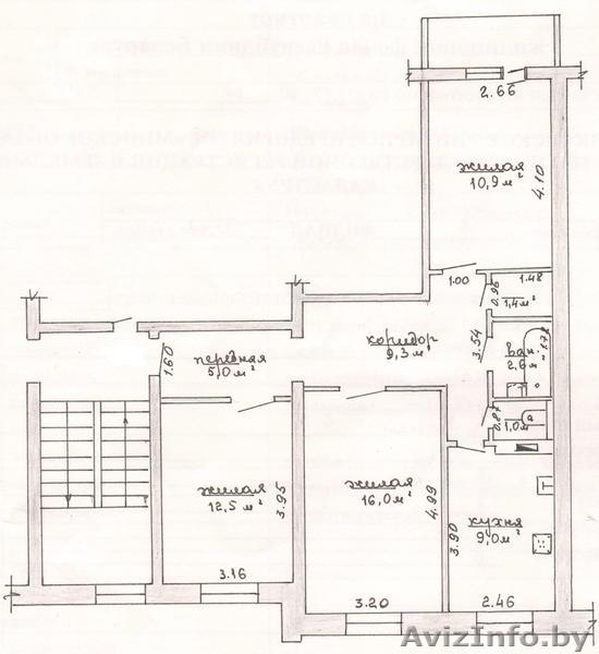 Трехкомнатная квартира в г.Мядель. Продажа. - Изображение #1, Объявление #1058462