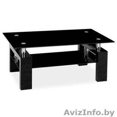 Cтол журнальный стеклянный LISA II чёрный - Изображение #1, Объявление #1091368