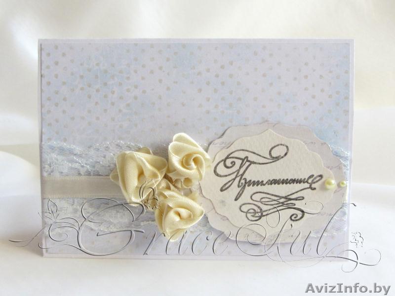 Свадебные пригласительные «Камелия» пригласительные на Свадьбу ручной работы - Изображение #1, Объявление #1105824