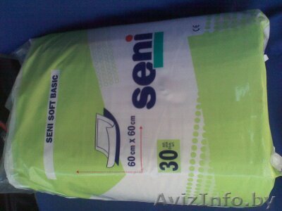 Пеленки SENI BASIC SOFT 60х60, 30 шт. (1 капля) - Изображение #1, Объявление #1187032