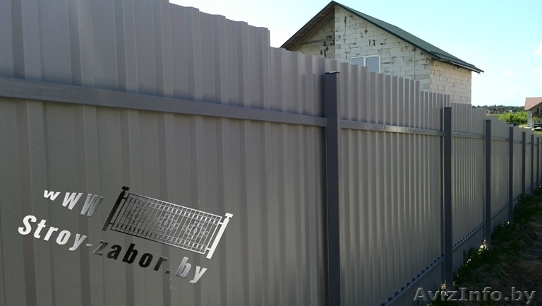 Заказать забор РБ из профнастила  делаем под заказ, под ключ или все для монтажа - Изображение #1, Объявление #1320320