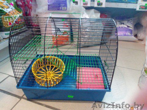 Клетка для грызунов 2 этажа,колесо,домик  - Изображение #1, Объявление #1449312
