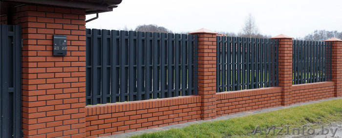 Установка забора из штакетника, металлоштакетник - Изображение #1, Объявление #1457624