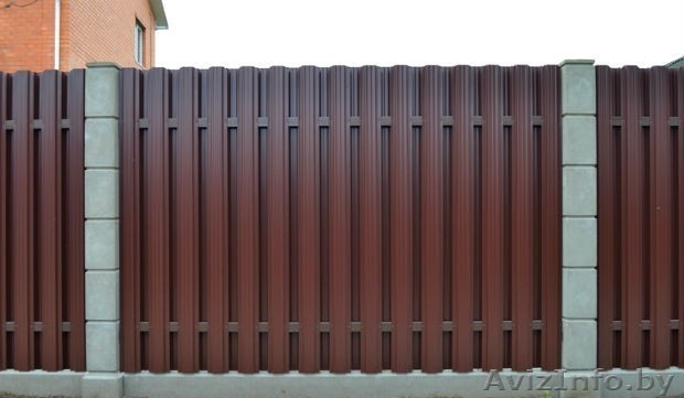 Установка забора из металлического штакетника в Минске - Изображение #1, Объявление #1466055