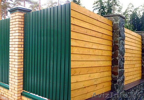 Заборы цена с установкой из профнастила, сетки или штакетника - Изображение #1, Объявление #1466059