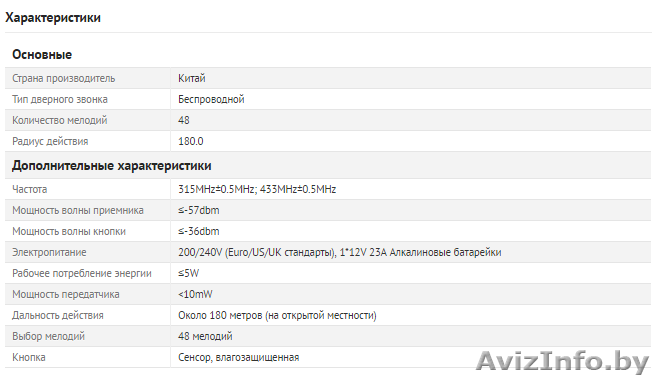 Беспроводной дверной цифровой звонок 3901 - Изображение #1, Объявление #1470277