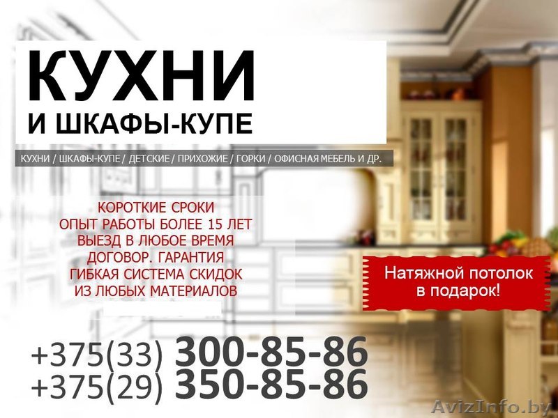 Изготовление мебели на заказ. Натяжной потолок в подарок. - Изображение #1, Объявление #1478470