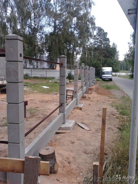 Еврозабор с бетонными столбами и плитами ЕвроЗабор с бетонными столбами и плитам - Изображение #1, Объявление #1489755