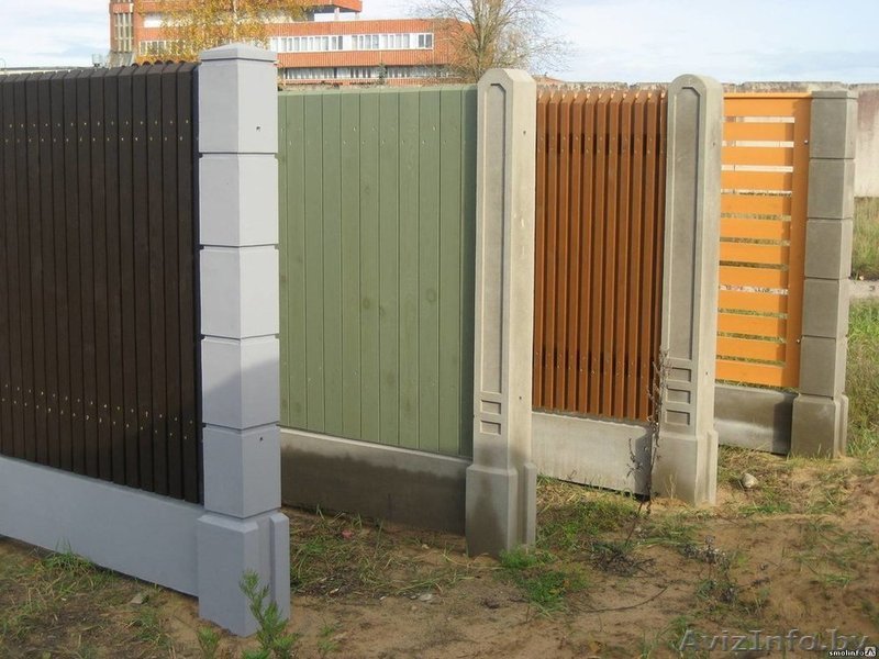 Установка бетонных евро столбов для забора в Минске - Изображение #1, Объявление #1490395