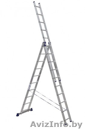 Лестница трёхсекционная алюминиевая 3x10 ступеней 5310 Алюмет - Изображение #1, Объявление #1494529