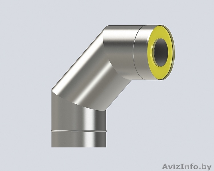 Утепленное нержавеющее колено 87° 100/200 - 0,5/0,5 - Изображение #1, Объявление #1519120