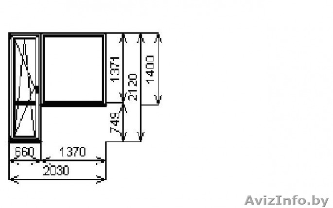 РАСПРОДАЖА ОКОН ПВХ. Балконный блок ОК-5 - Изображение #1, Объявление #1536285