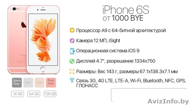 Новый Apple iPhone 6s REF Все цвета - Изображение #1, Объявление #1542334