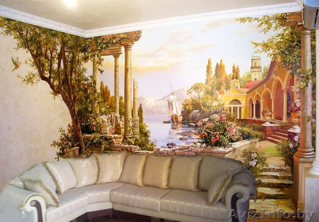 Дизайн, художественная роспись стен, картины на холсте. - Изображение #1, Объявление #1543050