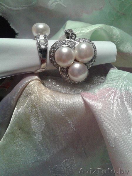 Кольцо и подвеска (серебро с жемчугом) - Изображение #1, Объявление #1589117