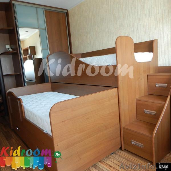 Детская выкатная выдвижная двухъярусная кровать под заказ Минск, Гомель - Изображение #1, Объявление #1472315