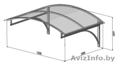 Козырьки и навесы металлические под заказ  - Изображение #1, Объявление #1605595