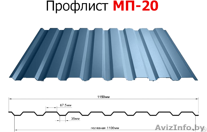 Металлопрофиль МП-20 ЗАБОРНЫЙ - Изображение #1, Объявление #1642262