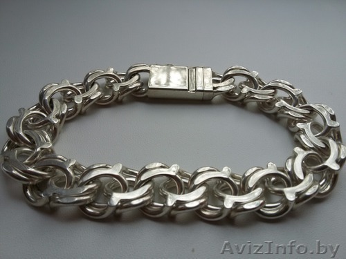 Серебряный браслет Бисмарк 925 пробы 80 грамм новый 23.5см  - Изображение #1, Объявление #1642510