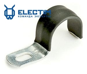 Cкоба металлическая однолапковая с полимерным покрытием - Изображение #1, Объявление #1676912