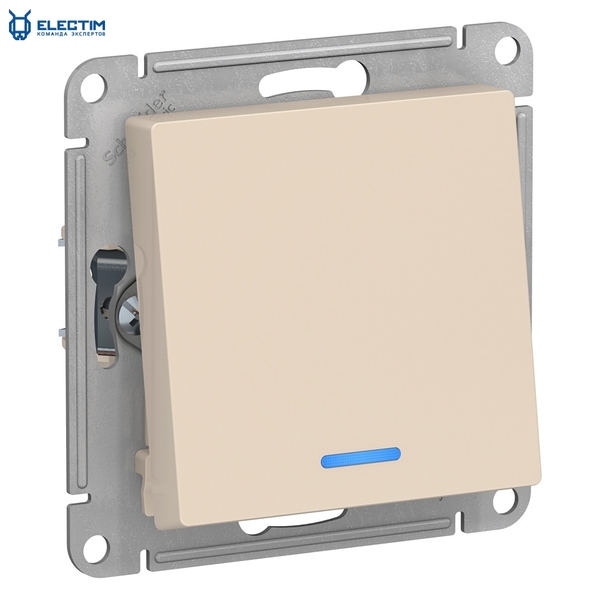 1-кл переключатель с подсветкой, сх.6а, 10АХ, механизам, Бежевый - Изображение #1, Объявление #1677020