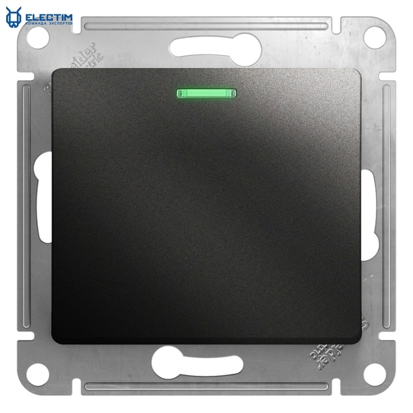 1-клавишный переключатель с подсветкой, сх.6а,10АХ, механизам, АНТРАЦИТ - Изображение #1, Объявление #1677047