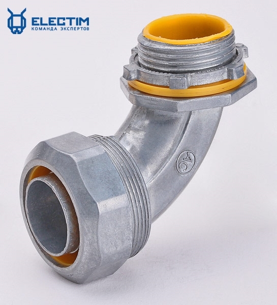 Муфты вводные для металлорукава в усиленной ПВХ изоляции ВМУ 90° - Изображение #1, Объявление #1677113