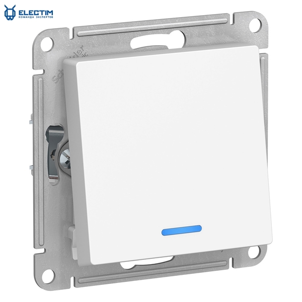 1-кл переключатель с подсветкой, сх.6а, 10АХ, механизам, Белый - Изображение #1, Объявление #1677145