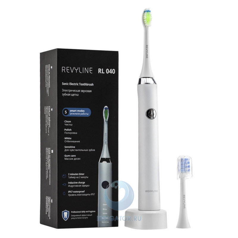 Стильная звуковая щетка Revyline RL 040 в белом дизайне - Изображение #1, Объявление #1724183