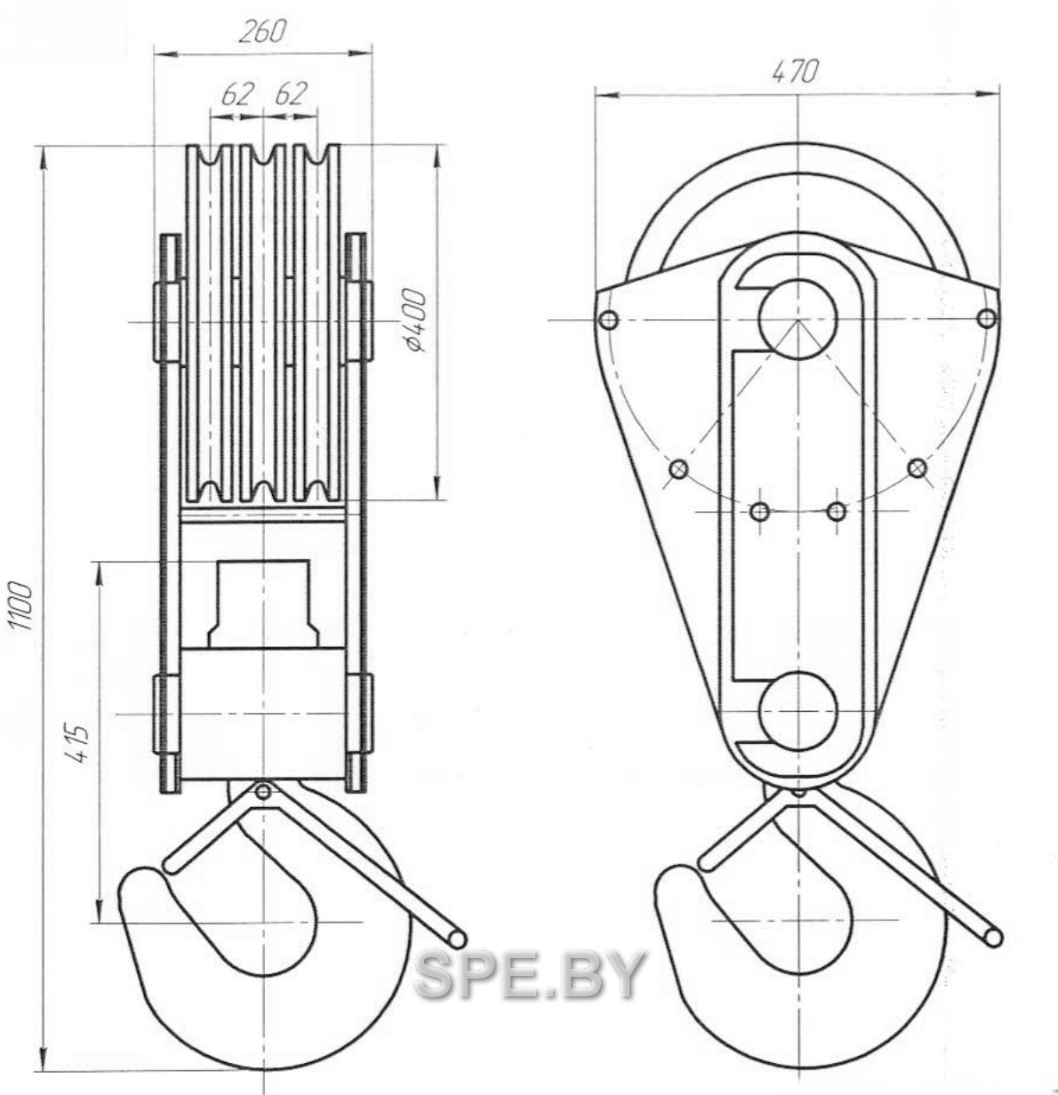 Крюковая подвеска ПК-10,0-17А1-3-400-16,5 - Изображение #1, Объявление #1739846