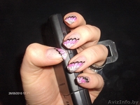 Наращивание ногтей гелем. Маникюр. Педикюр. Качественно и очень аккуратно. - Изображение #2, Объявление #27090