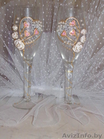 Свадебные бокалы ручной работы - Изображение #3, Объявление #163668