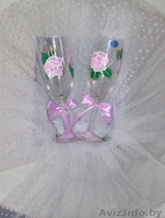 Свадебные бокалы ручной работы - Изображение #6, Объявление #163668