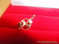 Золотой кулон с белым и черным бриллиантами  - Изображение #1, Объявление #254037