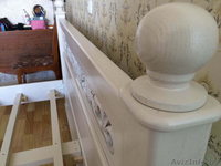 Кровать слоновая кость из массива дуба. С резьбой - Изображение #2, Объявление #1041238